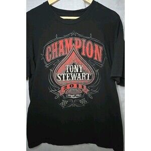 NASCAR Tony Stewart T-Shirt, 2011 Champion Haas Racing, Sz XL, Black